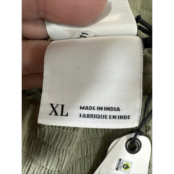 Prana Women's XL Fernie Short Sweet Agave Green Crinkle Gauze NWT Swim Cover - Picture 9 of 12